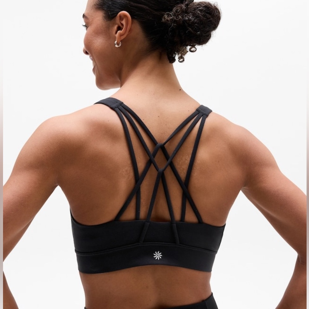 New Athleta Perfect Form Black Bra Size Large Best for D-DD Cups.